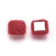 Faux Mink Fur Covered Cabochons WOVE-F021-04S-07-2