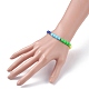 Handmade Polymer Clay Column Beads Stretch Bracelet BJEW-JB07265-3