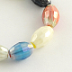 Oval Handmade AB Color Lampwork Beads Strands LAMP-R007-03-1