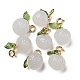 Décorations pendentif en agate blanche naturelle G-R489-25G-1