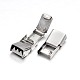 Rectangle 304 Stainless Steel Watch Band Clasps STAS-N076-08-3