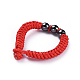 Adjustable Nylon Cord Braided Bead Bracelets and Rings Sets SJEW-JS01029-01-7
