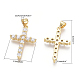 CHGCRAFT 5pcs Cross Brass Micro Pave Clear Cubic Zirconia Charms with Loop for DIY Necklace Bracelet Jewelry Makings ZIRC-CA0001-01G-2