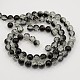Two Tone Crackle Glass Beads Strands CCG-Q002-6mm-M-2