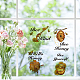 CRASPIRE Bee Happy Funny Stickers Honey Bee Window Decor Decals Bee Yourself Inspirational Quotes Bumblebee Wall Decals for Kitchen Office Fridge Decorations Party Supplies DIY-WH0345-013-5