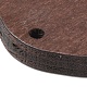 スプレー塗装木製ペンダント  ウォールナットウッド調のポリゴンチャーム  ココナッツブラウン  39x24x4mm  穴：2mm WOOD-H101-09-3