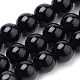 Brins de perles d'onyx noir naturel G-S259-19-8mm-1