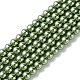 Hebras de perlas de vidrio teñidas ecológicas HY-A008-6mm-RB025-1