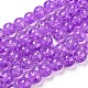 Spray Painted Crackle Glass Beads Strands CCG-Q001-10mm-12-1