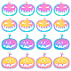 UNICRAFTALE 20Pcs 2 Style Rainbow Color Halloween Pumpkin Pendant Stainless Steel Stamping Blank Tag Pendants Pumpkin Jack O Lantern Pendant Charms Hollow Metal Charms Hole 2mm for Jewelry Making STAS-UN0036-88-1