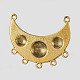 Tibetan Style Curved Alloy Moon Chandelier Components Links PALLOY-J577-15AG-2