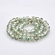 Half Rainbow Plated Faceted Rondelle Glass Beads Strands GLAA-A024E-HR01-2