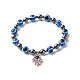 Bracelet extensible en perles de résine mauvais œil pour fille femme BJEW-JB06763-01-1