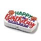 „Happy Birthday“-Fokalperlen aus umweltfreundlichem Silikon in Lebensmittelqualität SIL-H006-01A-2