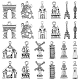 Hobbiesay pendenti della lega di stile tibetano di stile 120pcs 12 TIBEP-HY0001-03-1