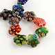 Flower Handmade Millefiori Glass Beads Strands LK-R004-24-2