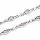304 Stainless Steel Rhombus Bar Link Chains CHS-O005-34-1