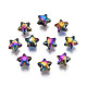 Rack Plating Rainbow Color Alloy Beads PALLOY-S180-338-1