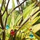 Elecrelive 2Pcs 2 Style Rhombus & Star Colorful Glass Hanging Crystal Pendant Ornament HJEW-EL0001-18-6