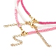 Ensemble de colliers de perles de verre 3pcs NJEW-JN03827-02-5