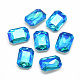 Cabujones de cristal con rhinestone RGLA-T019-10x14mm-05-1