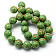 Chapelets de perle ronde en turquoise synthétique teintée TURQ-Q100-01C-02-2