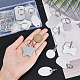 Ahadermaker kit per la creazione di portachiavi con ciondolo a forma di etichetta vuota fai-da-te DIY-GA0004-18-3