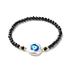 Ensemble de bracelets de perles tressées à motif love & evil eye & heart pour fille femme BJEW-JB06959-2