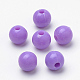 プラスチックビーズ  ラウンド  紫色のメディア  8x7.5mm  穴：2mm  約2270個/500g MACR-S272-46B-2