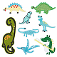AHANDMAKER 40 Pcs Dinosaur Iron on Patches Dinosaur Embroidered Sew on Patches Dinosaur Embroidered Patches for Bags Jackets Jeans Clothes DIY-GA0005-45-7