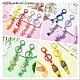 Spray Painted Alloy Bar Beadable Keychain for Jewelry Making DIY Crafts KEYC-A011-02-2