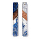 Grands pendentifs en résine transparente et bois de noyer RESI-ZX017-62-3
