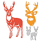 GLOBLELAND 2Pcs Realistic Forest Deer Cutting Dies Metal Deer Head Die Cuts Embossing Stencils Template for Paper Card Making Decoration DIY Scrapbooking Album Craft Decor DIY-WH0309-814-1