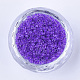 ガラスシリンダービーズ  シードビーズ  色の内側  丸い穴  紫色のメディア  1.5~2x1~2mm  穴：0.8mm  約8000個/袋  約85~95 G /袋 SEED-Q036-01A-M03-2