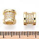 925 Sterling Silver Micro Pave Cubic Zirconia Beads STER-T004-92G-3
