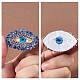 GORGECRAFT 3 Styles Eyes Crystal Rhinestone Patches Blue Pink Eye Beaded Patch Teardrop Pendant Brooch Badge Embroidered Sew On Clothes Bags Jeans Handbags Applique for Repairing and Decorating PATC-GF0001-03-6