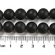 Teñidos naturales ágata negro hebras de abalorios G-P088-14-10mm-2
