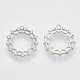 Латунные микропаве прозрачные подвески с фианитом ZIRC-Q021-028P-NF-2