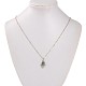 Tibetan Style Gemstone Palm Pendant Necklaces NJEW-JN00958-03-1