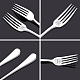 Word Pattern Stainless Steel Fork AJEW-WH0191-010-4