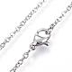 304 Stainless Steel Pendant Necklaces STAS-D162-12B-3