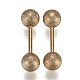 304 Stainless Steel Ball Stud Earrings EJEW-H113-01G-D-1