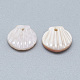 Encantos de concha de nácar blanco natural SSHEL-S260-097C-2