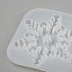 Moules à pendentif en silicone flocon de neige bricolage X-DIY-P006-31-4