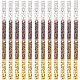 パンダホールエリート80個4色チベット風亜鉛合金ペンダント  カドミウムフリー＆鉛フリー  長方形  ミックスカラー  35.5x6.5x1.5mm  穴：2mm  20個/カラー FIND-PH0005-11-1