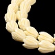 Brins de perles synthétiques teintes en corail CORA-P008-04B-02-4