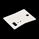 ディスプレイアクセサリー台紙  ピアスに使用  長方形  ホワイト  4.8x3.8x0.05cm CDIS-L009-07-3