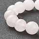Naturelle quartz rose de perle bracelets extensibles BJEW-A117-E-11-3