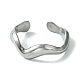 304 anello a polsino aperto in acciaio inossidabile RJEW-L110-022P-2