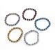 Electroplate Glass Stretch Bracelets BJEW-JB04017-1